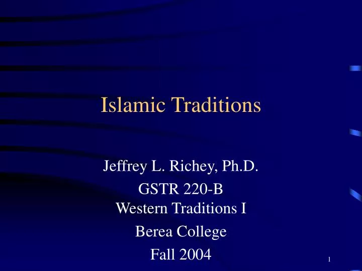 islamic traditions
