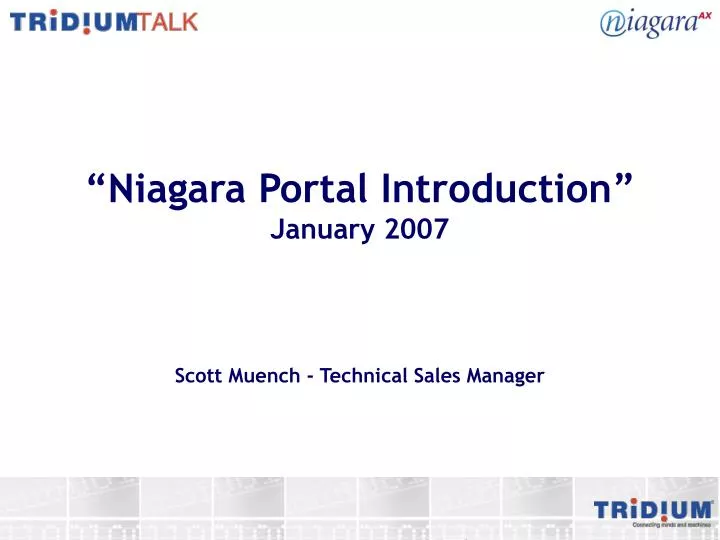 niagara portal introduction january 2007