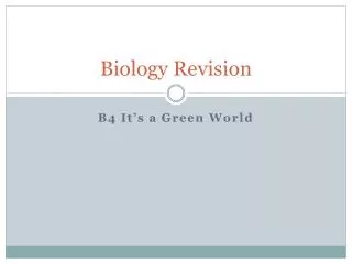 Biology Revision