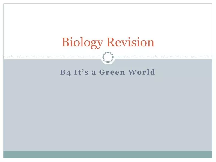 biology revision
