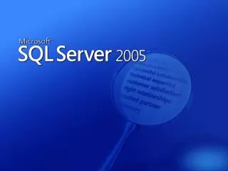 Generace MS SQL Serveru Historie inovací