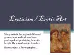 Eroticism / Erotic Art - slide 1
