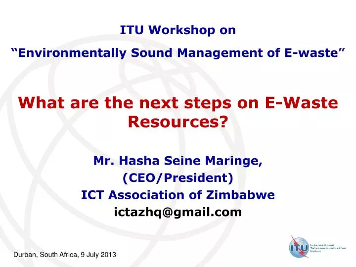 what are the next steps on e waste resources
