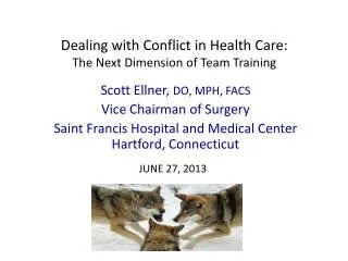 Dealing with Conflict in Health Care: The Next Dimension of Team Training