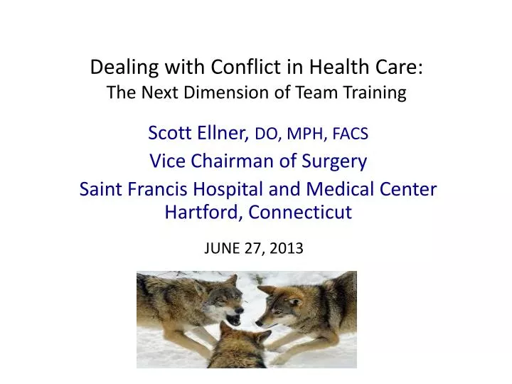 dealing with conflict in health care the next dimension of team training