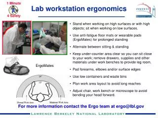 Lab workstation ergonomics