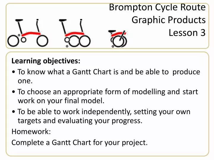 brompton cycle route graphic products lesson 3