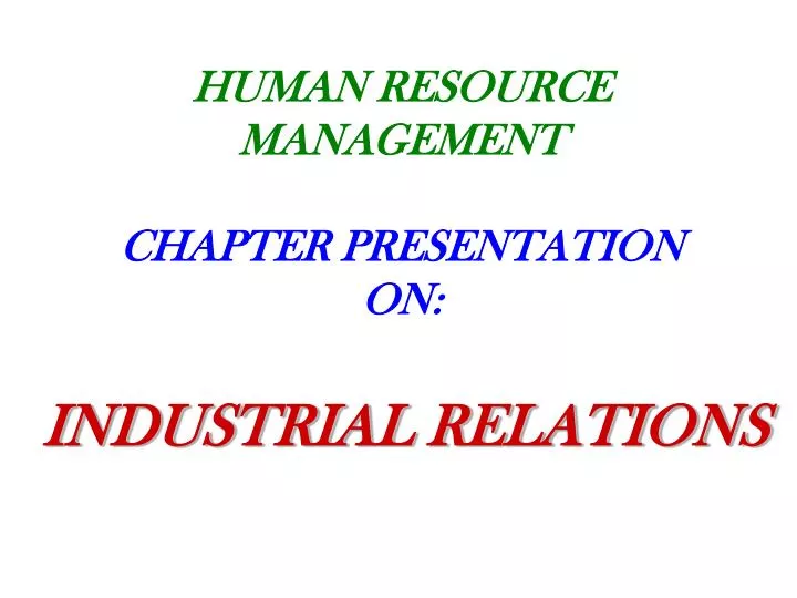 human resource management chapter presentation on