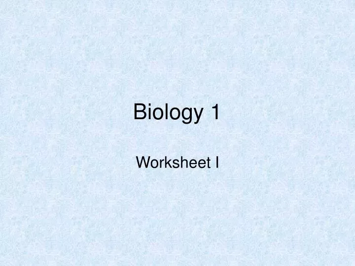 biology 1