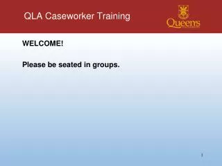 QLA Caseworker Training