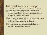 Industrial Society in Europe