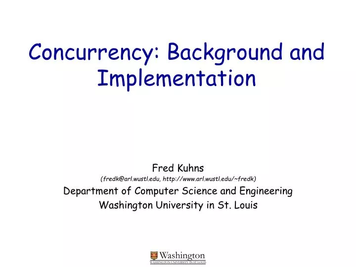 concurrency background and implementation