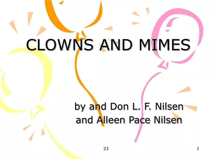 clowns and mimes