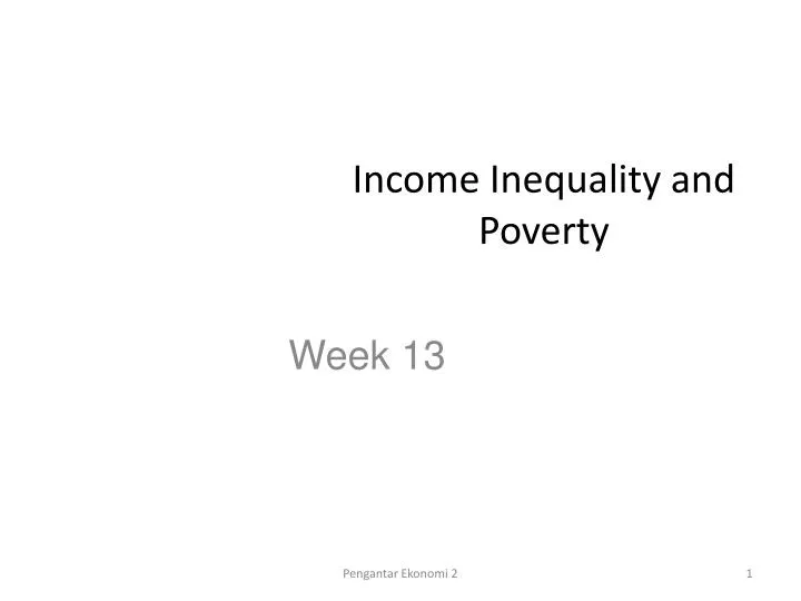 income inequality and poverty
