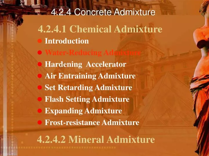 4 2 4 1 chemical admixture
