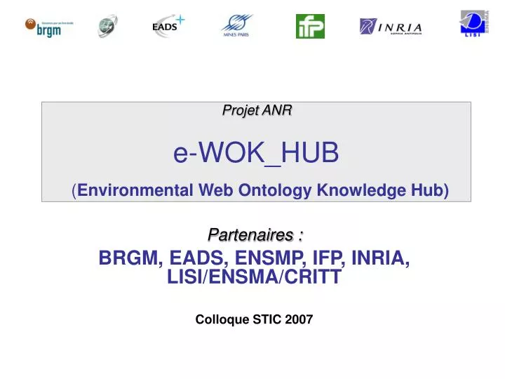 projet anr e wok hub environmental web ontology knowledge hub