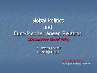 Global Politics and Euro-Mediterranean Relation