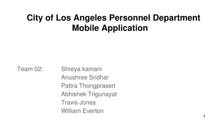 city of los angeles personnel department mobile application