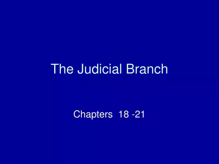 the judicial branch