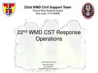 22 nd WMD CST Response Operations