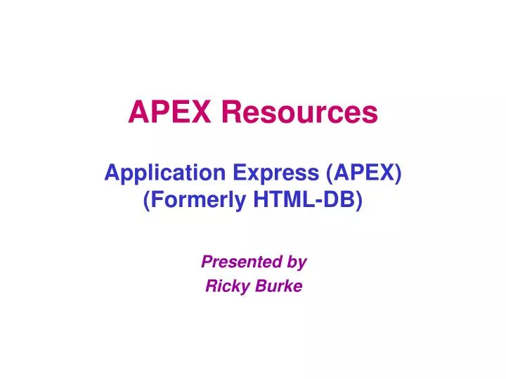 apex resources