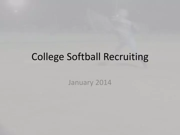 college softball recruiting