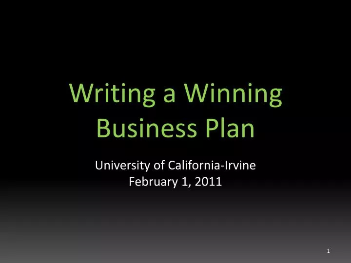writing a winning business plan