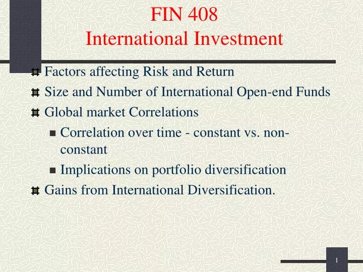 fin 408 international investment