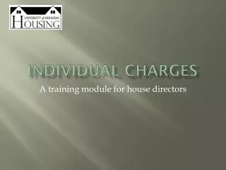 INDIVIDUAL charges