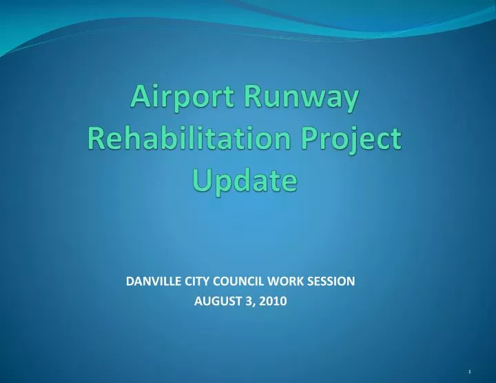 airport runway rehabilitation project update