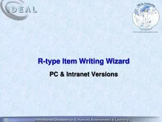 R-type Item Writing Wizard PC &amp; Intranet Versions