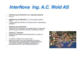 internova ing a c wold as