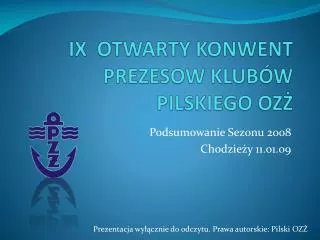 ix otwarty konwent prezesow klub w pilskiego oz