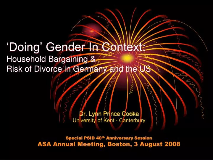 doing gender in context household bargaining risk of divorce in germany and the us