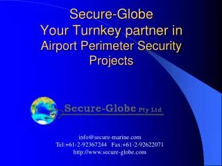 Secure-Globe Your Turnkey partner in Airport Perimeter Security Projects