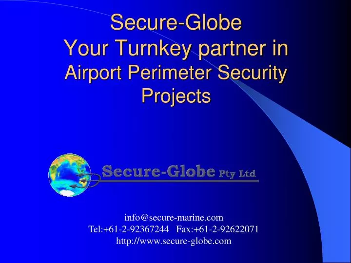 secure globe your turnkey partner in airport perimeter security projects