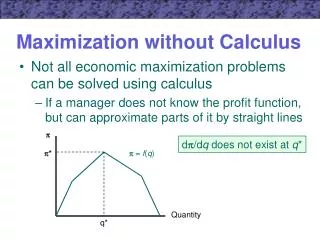 Maximization without Calculus