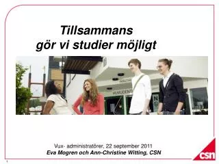 tillsammans g r vi studier m jligt