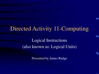 Directed Activity 11-Computing