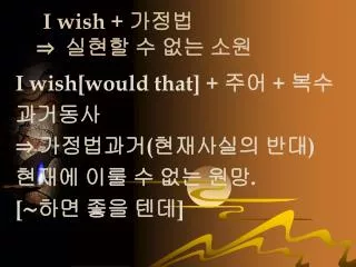 i wish
