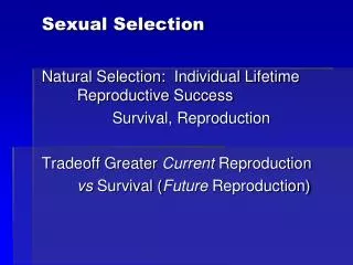 Sexual Selection