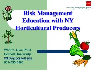 Risk Management Education with NY Horticultural Producers