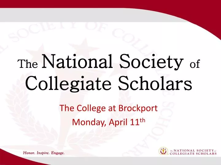 the national society of collegiate scholars