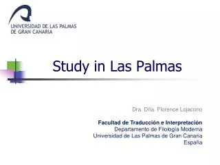 Study in Las Palmas