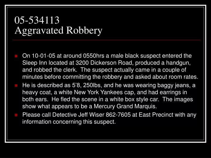 05 534113 aggravated robbery