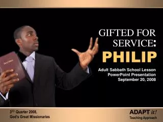 GIFTED FOR SERVICE :