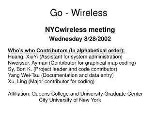 Go - Wireless