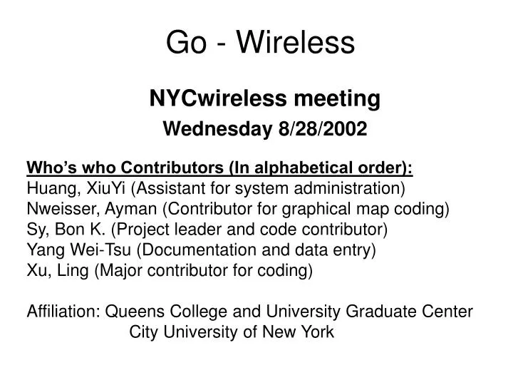 go wireless