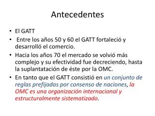antecedentes