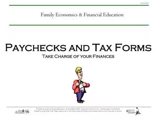 Paychecks and Tax Forms Take Charge of your Finances